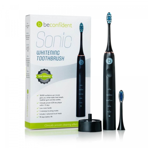 Beconfident Sonic Whitening Eltandborste Svart 1 st