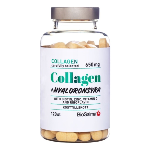 BioSalma Collagen + Hyaluronsyra 120 tabletter