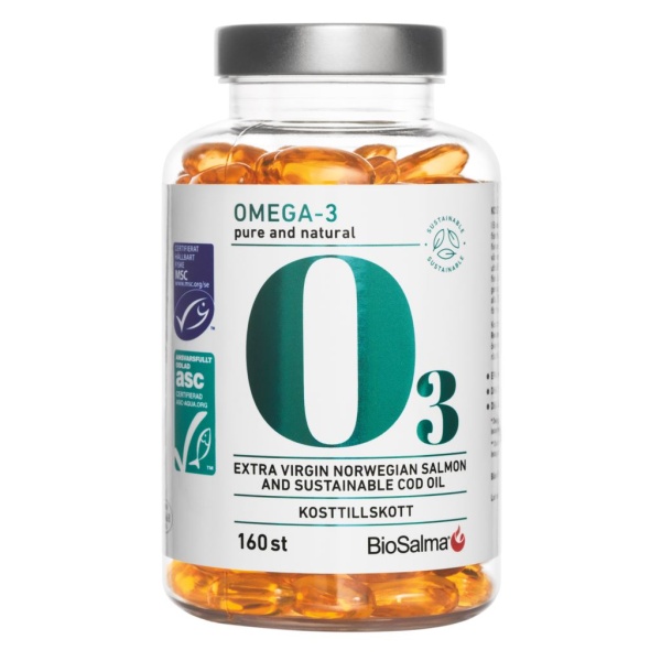 BioSalma Miljömärkt Omega-3 Pure & Natural 160 st