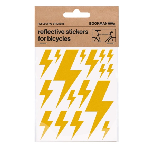 Bookman Urban Visibility Reflective Bicycle Stickers Flash Yellow 1 st