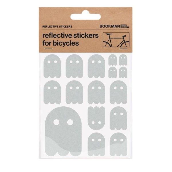 Bookman Urban Visibility Reflective Bicycle Stickers Ghost White 1 st