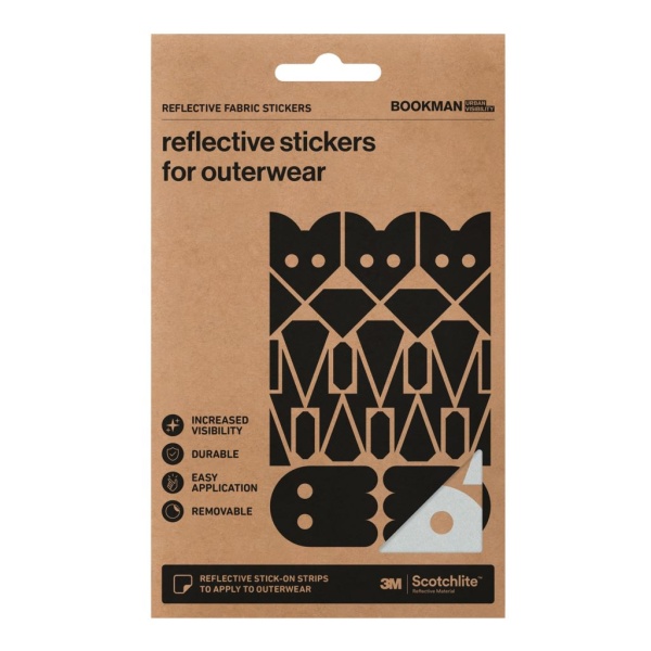 Bookman Urban Visibility Reflective Fabric Stickers Adventure Silver 1 st