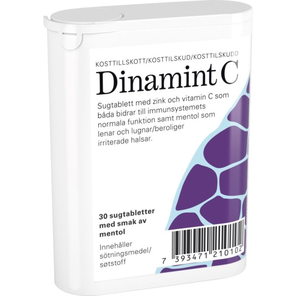 Dinamint C Lenande Halstablett 30 sugtabletter
