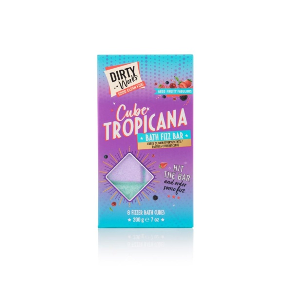 Dirty Works Cube Tropicana Fruity Bath Bomb Bar 200 g