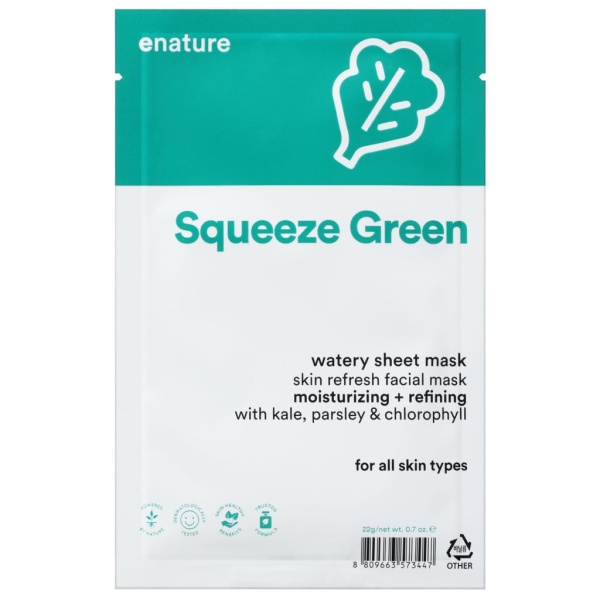 E Nature Squeeze Green Watery Sheet Mask 22 g