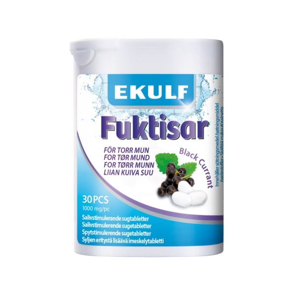 EKULF Fuktisar Black Currant 30 sugtabletter