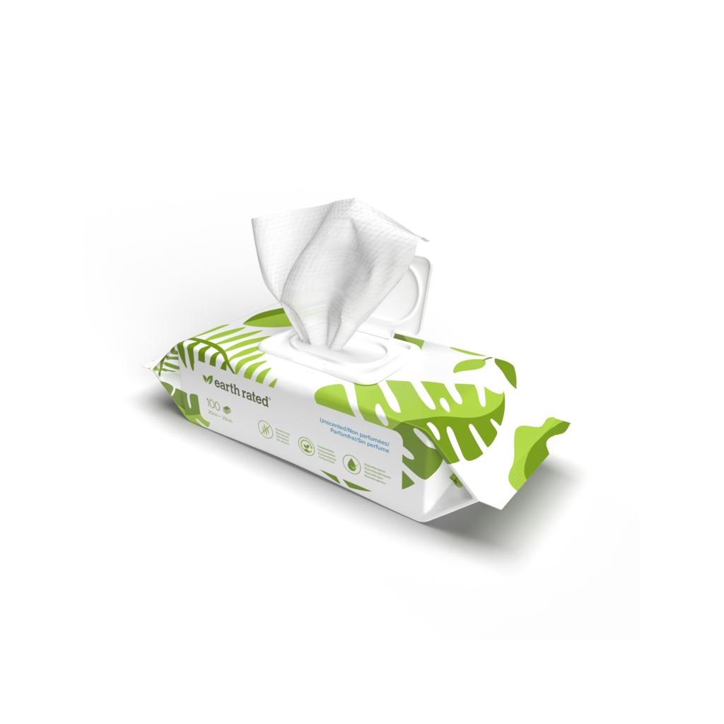 Earth Rated Wipes Compostable Oparfymerade 100 st