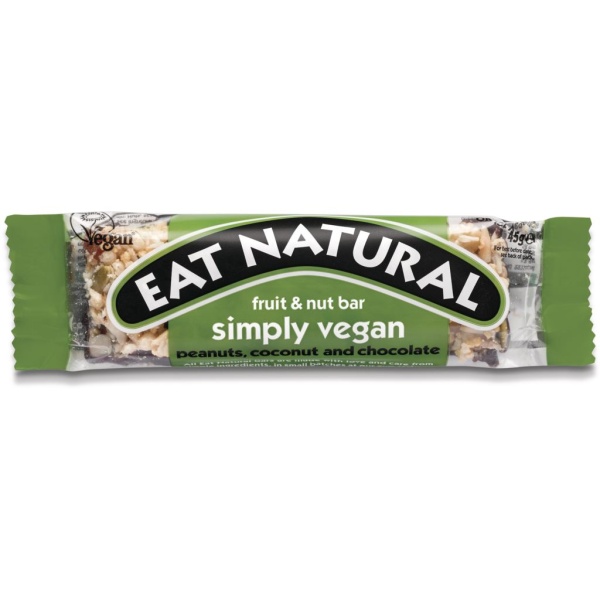 Eat Natural Simply Vegan Peanuts, Coconut & Chocolate 45 g