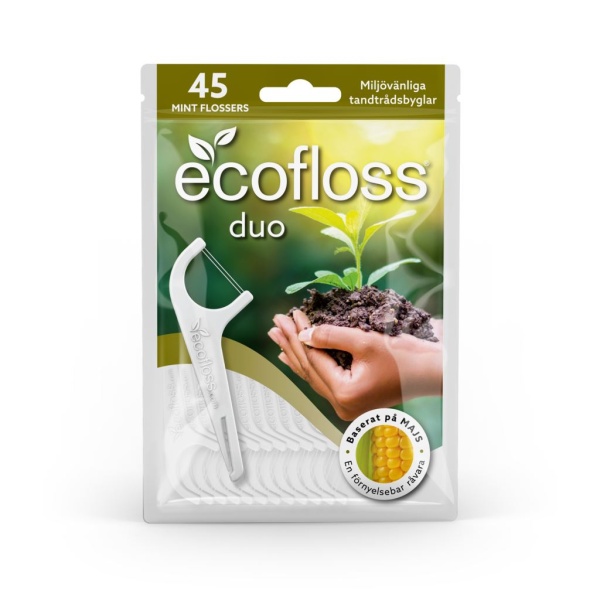 Ecofloss Duo Tandtrådsbyglar & Hållare 45 st