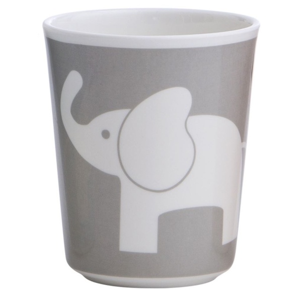 Elefant Melaminglas Mörkgrå 1 st