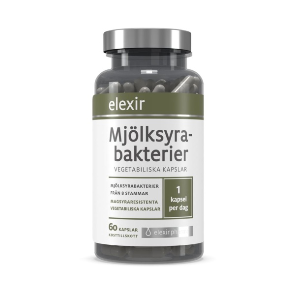 Elexir Mjölksyrebakterier Kosttillskott 60 st kapslar
