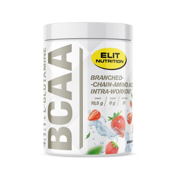 Elit Nutrition BCAA 4:1:1 + L-glutamine Strawberry 400g