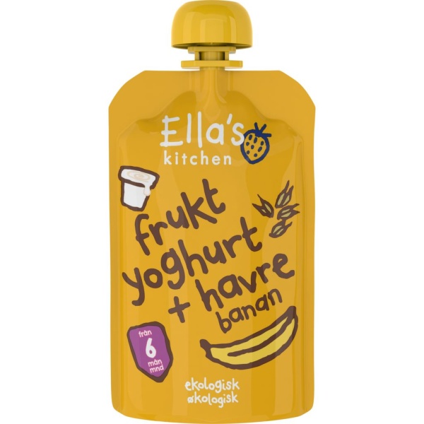 Ella's Kitchen Frukt yoghurt, havre & banan 100 g