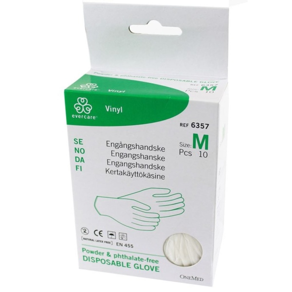 Evercare Plasthandske Vinyl Medium 5 Par