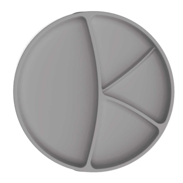 Everyday Baby Tallrik Sugfunktion Silikon Quiet Grey 1 st