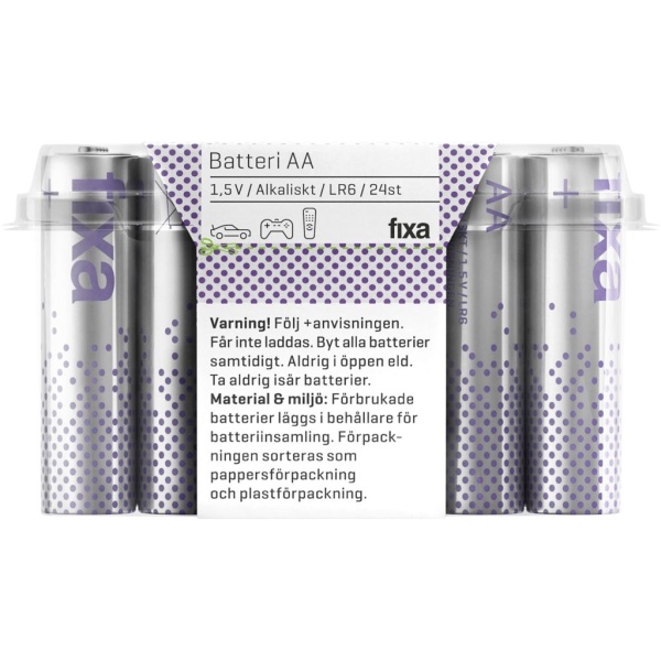 Fixa AA LR6 Batterier 24 st