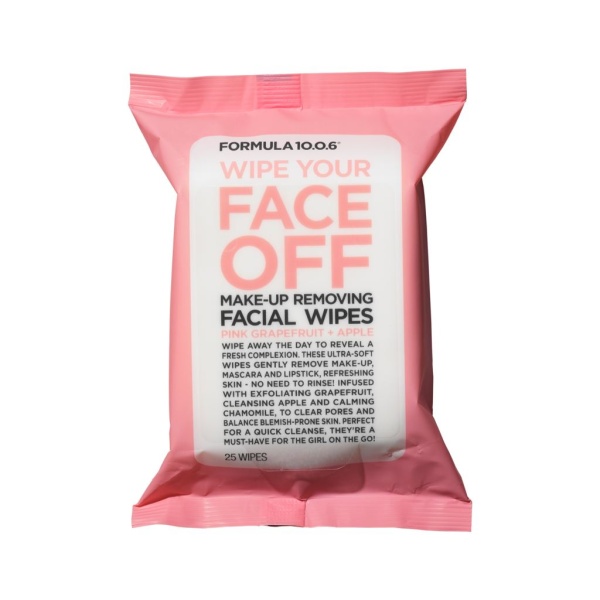 Formula 10.0.6 Wipe Your Face Off Make-Up Removing Wipes 25 st