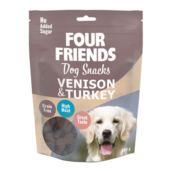 Four Friends Dog Snacks Venison & Turkey 200 g