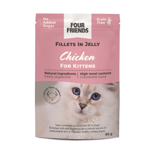 FourFriends Kitten Chicken in Jelly Pouch 85 g
