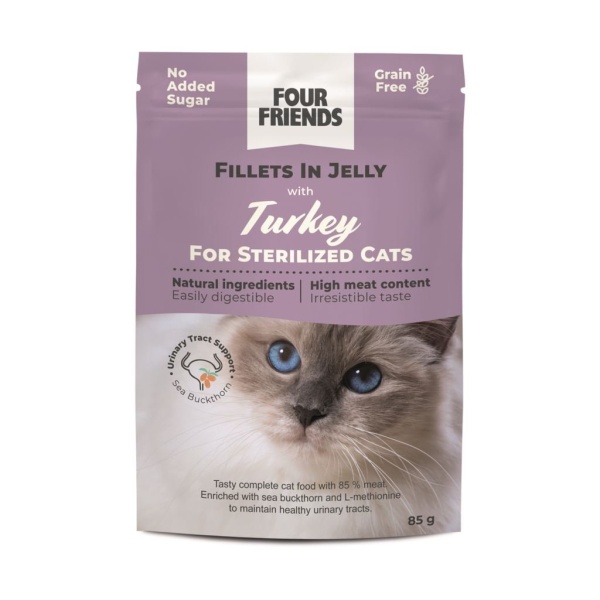 Four Friends Turkey in Jelly Pouch 85 g