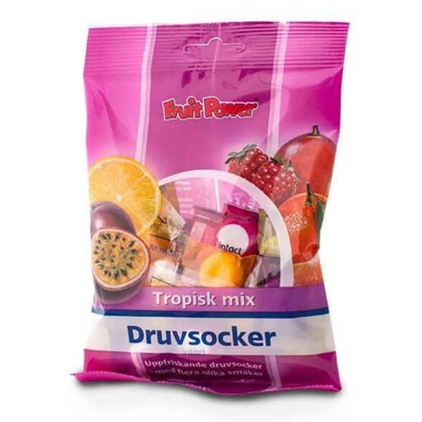 Fruitpower Druvsocker tropisk mix 75 g