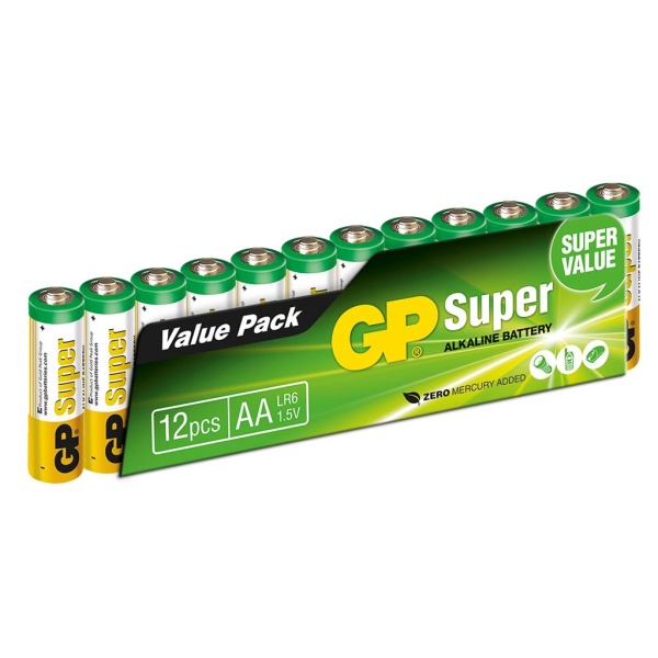 GP Super Alkaline AA 15A/LR6 Batterier 12-pack