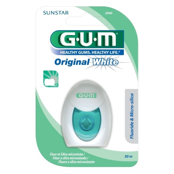 GUM Original White Tandtråd 30 m