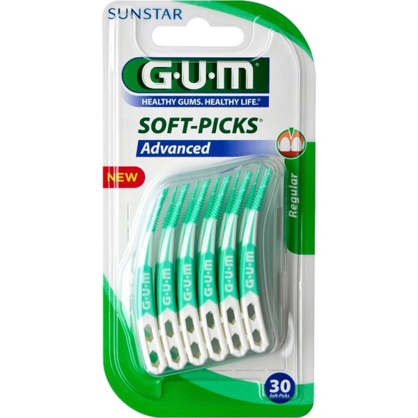GUM Soft-picks advanced tandsticka med gummitipp 30 st