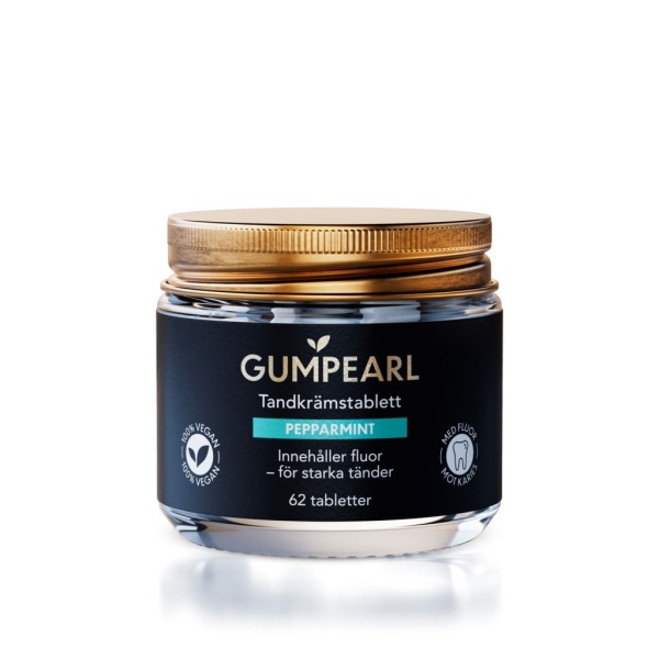 GUMPEARL Pepparmint Tandkrämstablett 62 st