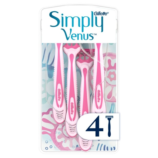 Gillette Venus Simply 3 Engångsrakhyvlar 4 st