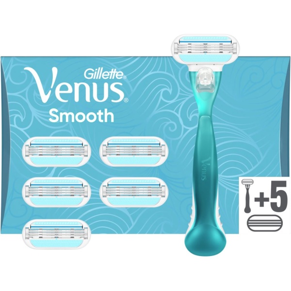 Gillette Venus Smooth Rakhyvel & 6 Rakblad