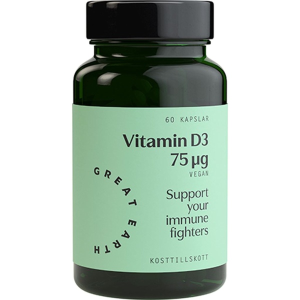 Great Earth Vitamin D3 75μg 60 kapslar