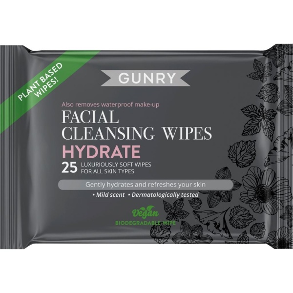 Gunry Facial Cleansing Wipes Hydrate 25 st