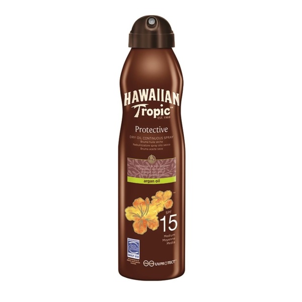 Hawaiian Tropic Protective Dry Oil SPF15 Argan C-Spray 177 ml