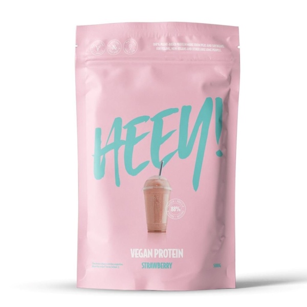 Heey! Veganskt Proteinpulver Jordgubb 500 g