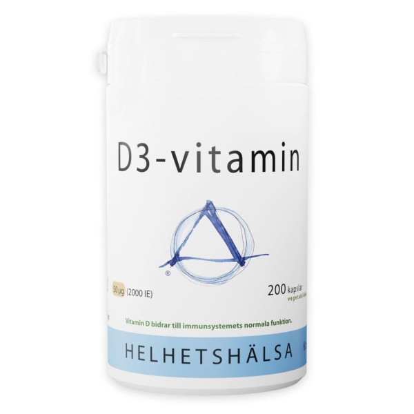 Helhetshälsa D3-vitamin 50 µg 2000 IE 200 kapslar