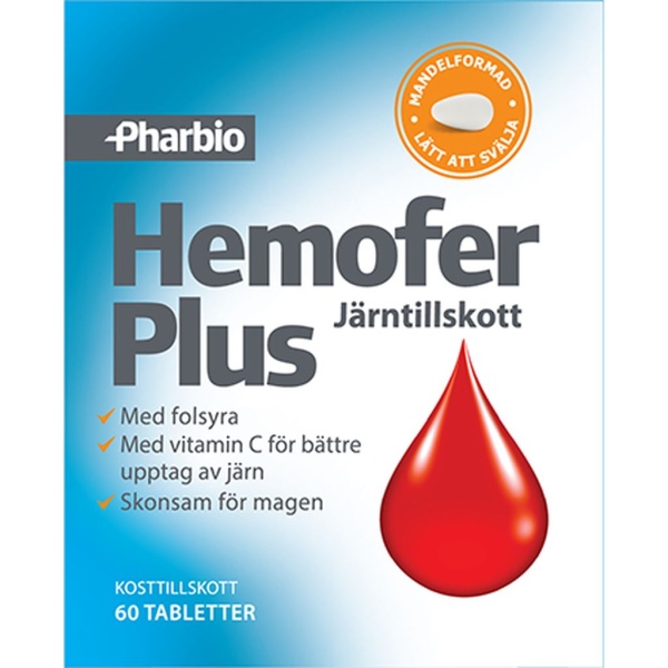 Hemofer Järntillskott Plus 60 tabletter
