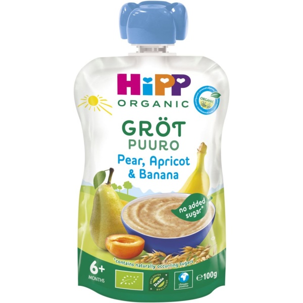 HiPP Gröt Päron Aprikos & Banan 100 g