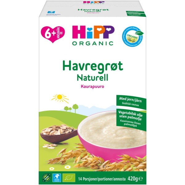 HiPP Organic Havregröt Naturell 420 g
