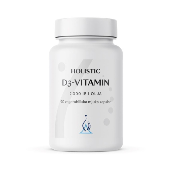 Holistic D3-vitamin 2000IE I olja 90 Vegetabiliska kapslar