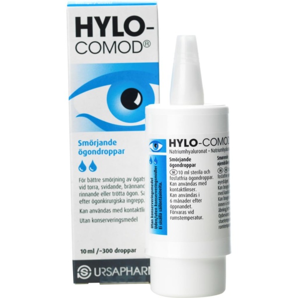 Hylo-Comod Smörjande ögondroppar 10 ml