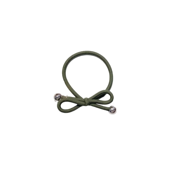 IA BON Hair Tie Gold Bead Dark Green 1 st