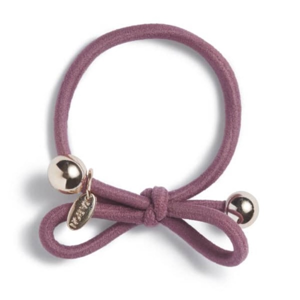 IA BON Hair Tie Gold Bead Dusty Blue Mauve 1 st