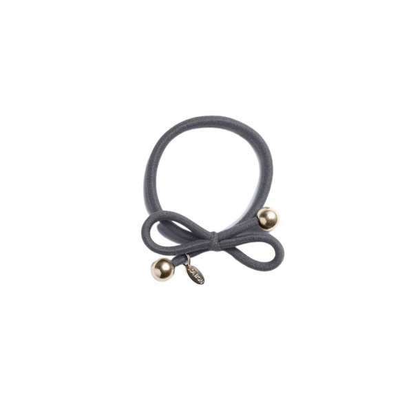 IA BON Hair Tie Gold Bead Steel Grey 1 st