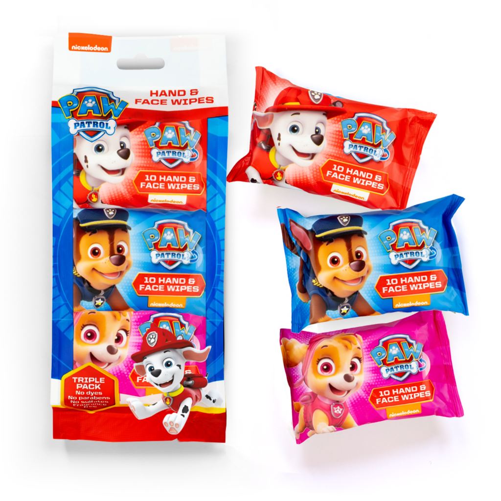 Jellyworks Paw Patrol Hand & Face Wipes 3 x 10 st