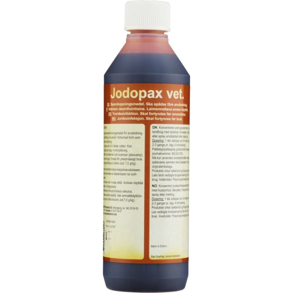 Jodopax Desinfektionsmedel till djur 500 ml