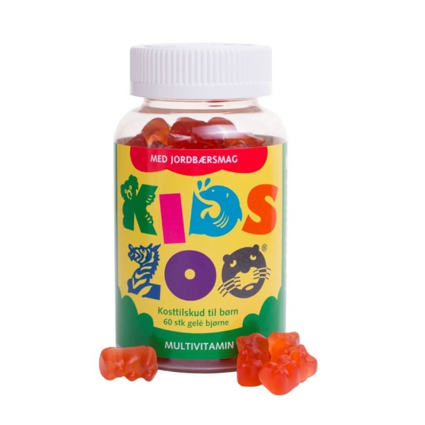 KidsZoo Multivitamin Jordgubbssmak 60 tuggisar