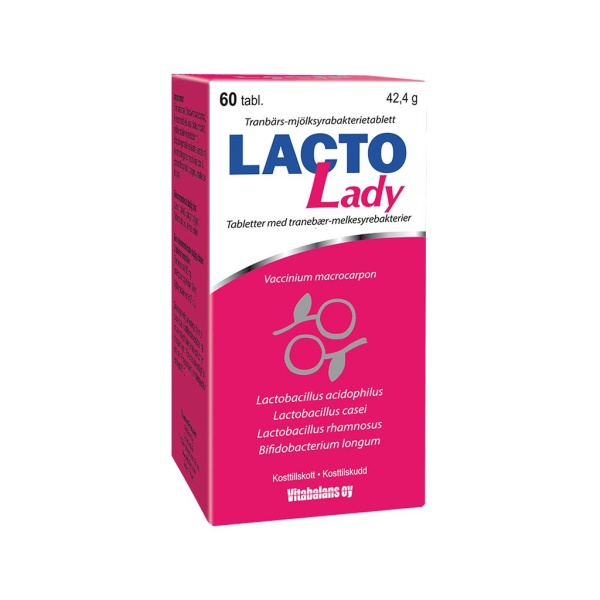 LactoLady Tranbärsextrakt + Mjölksyrabakterier 60 tabletter