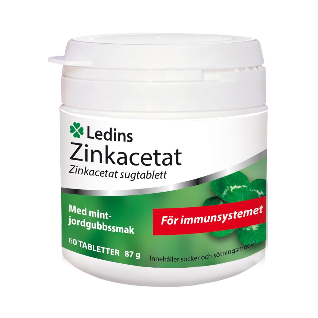 Ledins Zinkacetat 60 tabletter