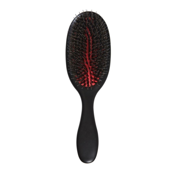 Lenoites Hair Brush Wild Boar + Pouch & Cleaner Tool Black 1 st